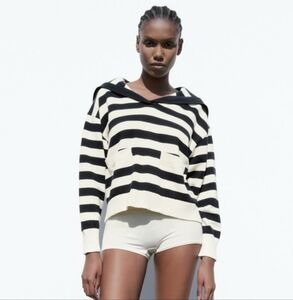 Zara stripe sailor collar sweater